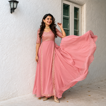 Georgette Complete Linning Gown